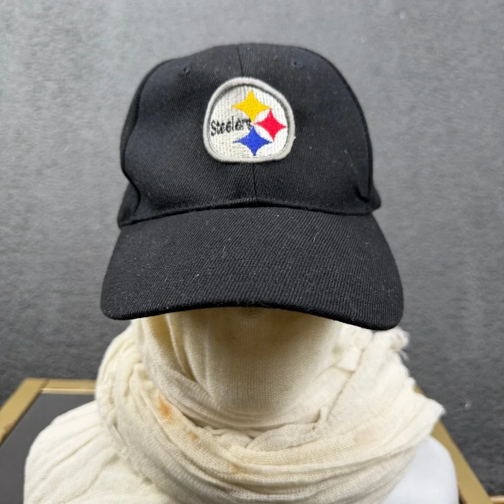 Pittsburgh Steelers Hat Mens Black Adjustable Strapback Wool Blend‎ Baseball Cap